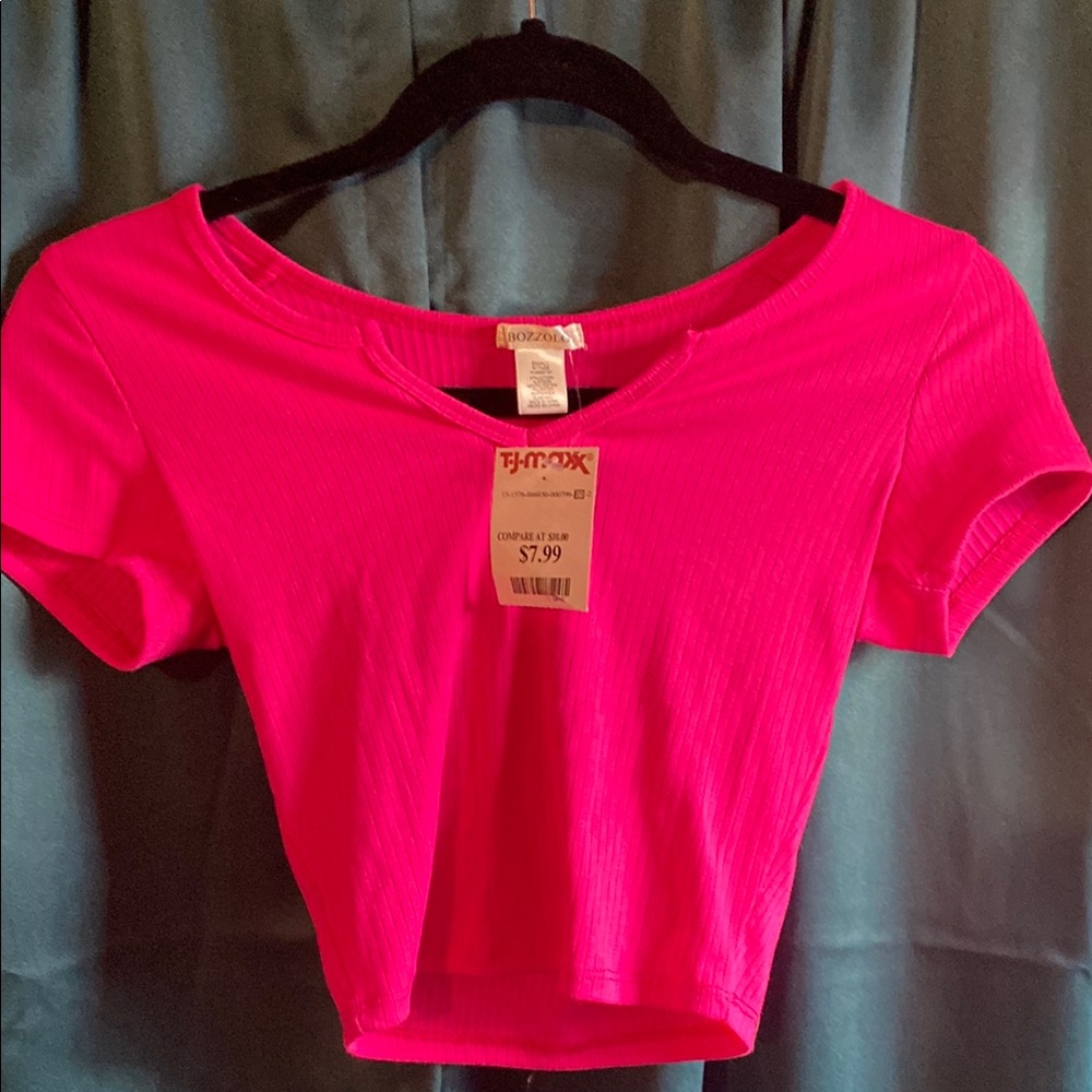 Bozzolo Hot Pink Crop Top